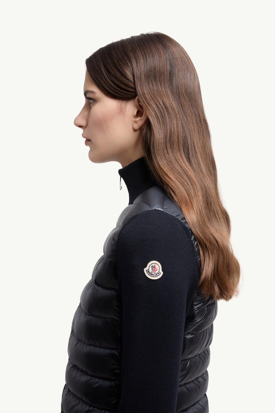 Cardigan zippé en laine matelassé – Moncler