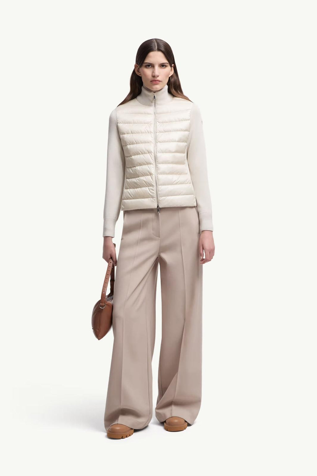 Cardigan zippé en laine matelassé – Moncler